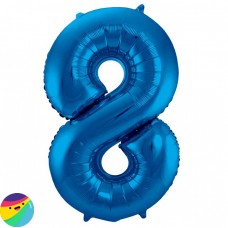 Folija balon - Številka 8 Modre barve Folija balon - Številka 8 Modre barve